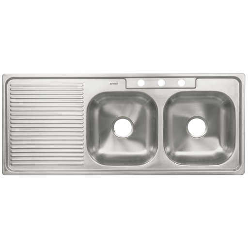 [HC108668] FOSET TARJA 2PILAS 1ESC DER   120X50X15CM INOX EMP