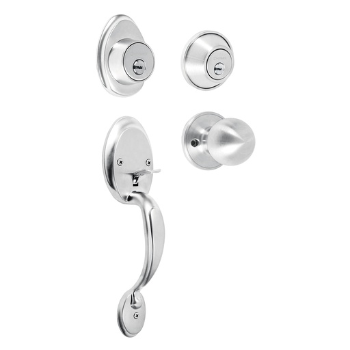 [HC108704] HERMEX CERRADURA ENT CEP-32PJ CROMO MATE DOBLE POMO-JALAD