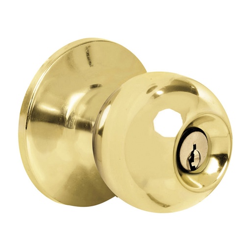 [HC104168] PROLOK CERRADURA POMO         ENTRADA LATON BRILL BOLA 13POP