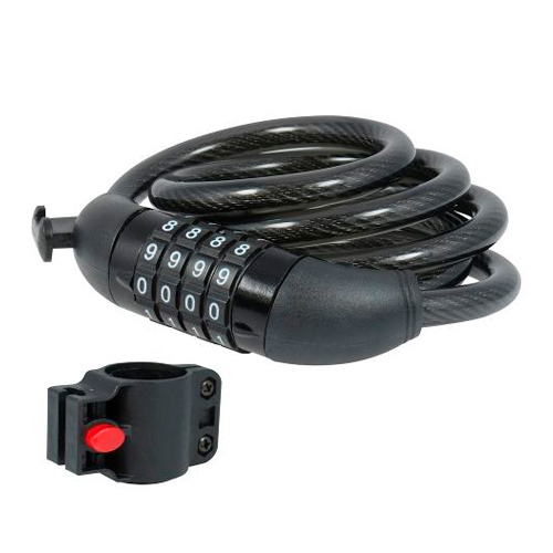 [HC104181] LOCK CANDADO DE CABLE         0.8X100CM COMB 14CN