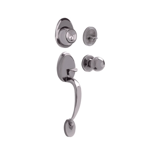 [HC104174] LOCK MANILLON GALEANA 12GA SENCILLO NIQUEL SATINADO