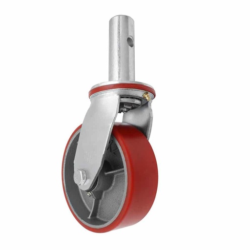 [HC103205] RODAJA GIRATORIA DE FIERRO    6" DE PU P/ANDAMIO