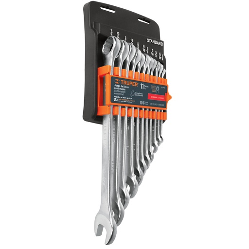[HC21025] TRUPER JGO DE 11 LLAVES COMBINADASGRANALLADAS