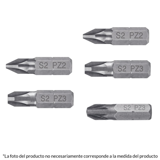 [HC21214] TRUPER JGO PUNTAS POZIDRIV    5PZ 1" COMBINADAS PUDE-2001