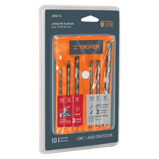 [HC13935] TRUPER JGO BROCAS AV-CONCRETO 6PZ