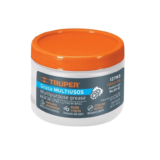 [HC13882] TRUPER GRASA GRAS-45 450G LUBRICANTE MULTIUSOS