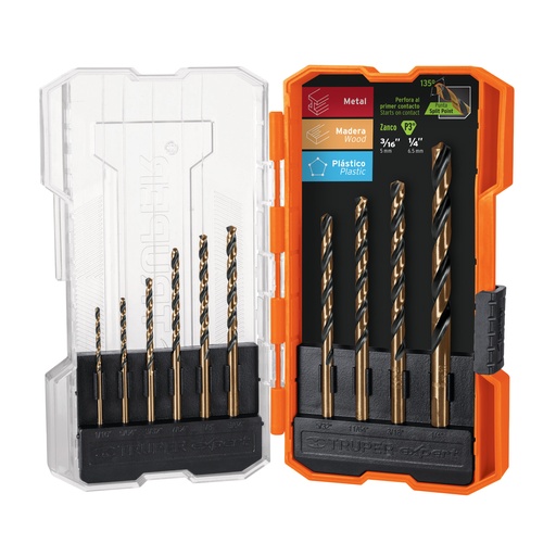 [HC13936] TRUPER JGO BROCAS AV 10PZ     1/8"-1/4"