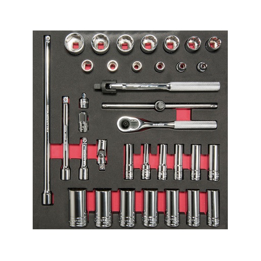 [HC99162] URREA JGO DADOS Y ACC 3/8 CH201 35PZ