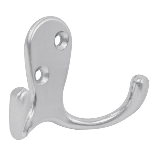 [HC104109] HERMEX GANCHO PEPU-3C TIPOPERCHERO DOBLE CROMO MATE