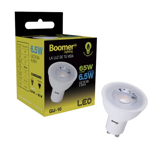 [HC106343] BOOMER FOCO LED 6.5W 6500K    GU10 LUZ FRIA
