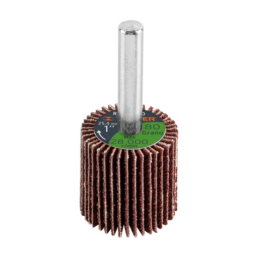[HC107081] TRUPER RUEDA FLAP RUFLA-180 1" G-80OXIDO DE ALUM.