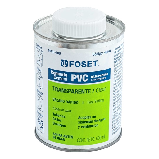 [HC14322] FOSET CEMENTO PVC PPVC-500 500ML