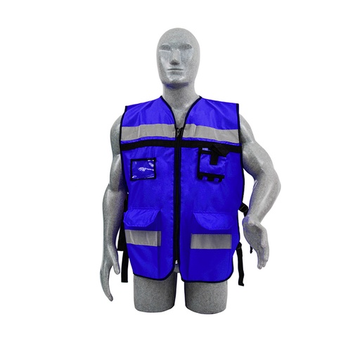 [HC119457] SURTEK CHALECO SEGURIDAD 137592 D/SUPERVISOR AZUL REY