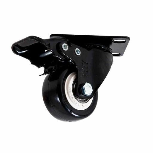 [HC119327] RODAJA GIRATORIA PVC NGA.     3" CON FRENO