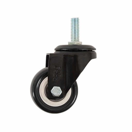 [HC119329] RODAJA GIRATORIA PVC NGA.     3" ESPIGA C/ROSCA