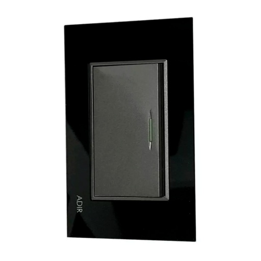 [HC111281] PLACA 1 APAGADOR SENCILLO     CRISTAL NGO. PALERMO-TIFFANY