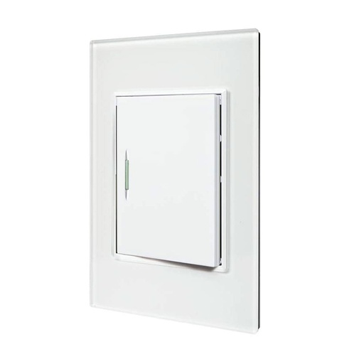 [HC111291] PLACA 1 APAGADOR SENCILLO     CRISTAL BCO. SICILIA-TIFFANY