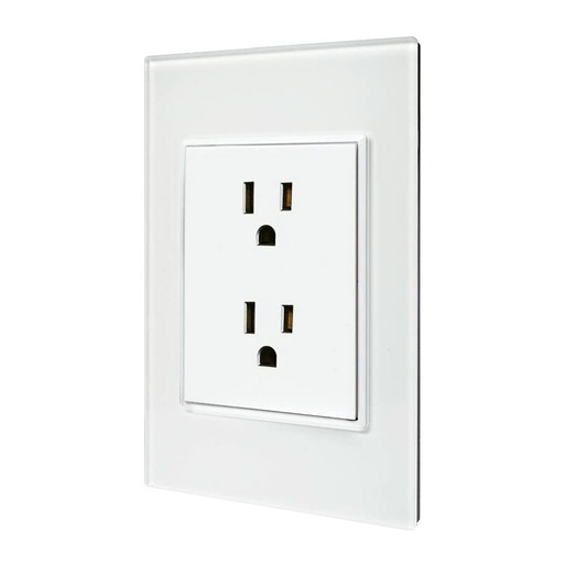 [HC111295] PLACA 2 CONTACTOS ATERRIZADOS CRISTAL BCO. SICILIA-TIFFANY