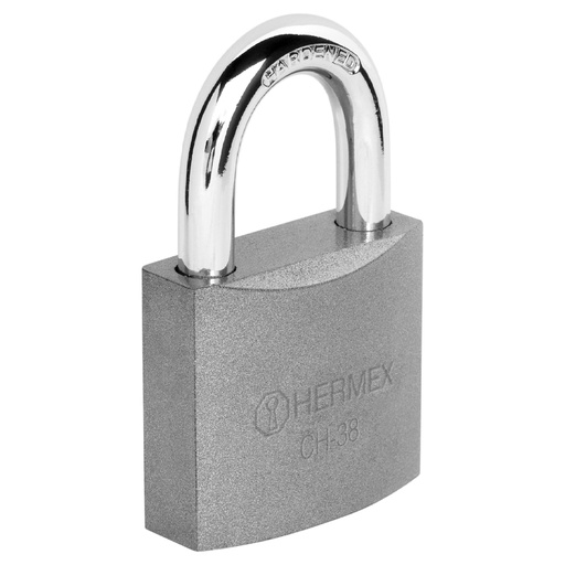 [HC13424] HERMEX CANDADO METALICO 38MMGANCHO CORTO