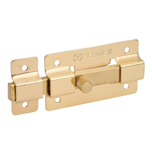 [HC21171] HERMEX PASADOR BARRA PLANA    3" LATON P/PUERTA PAL-36
