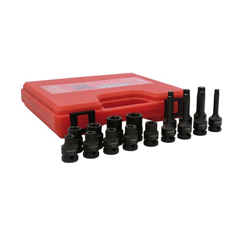 [HC119201] URREA JGO 16 DADO IMP TORX Y  HEM 1/2
