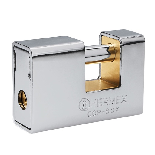 [HC13535] HERMEX CANDADO COR-80X 80MMANTIPALANCA LLAVE TETRA