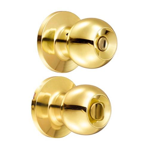 [HC111664] LOCK CERRADURA POMO ENTRADA   LATON BRILL BOLA 18PO
