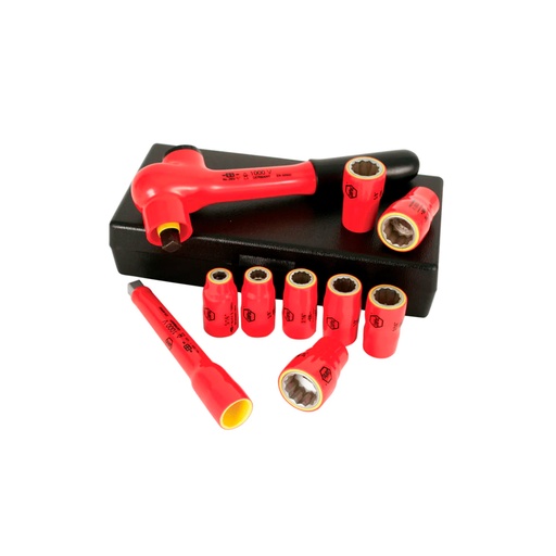 [HC119740] WIHA JGO DE MATRACA 3/8" Y DADOS AISLADOS 5/16-3/4" 10PZS 31