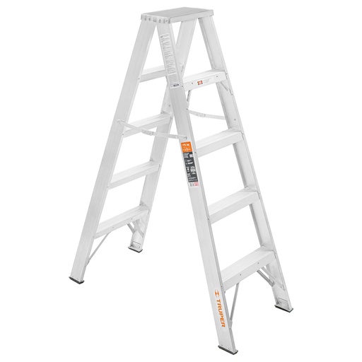 [HC20956] TRUPER ESCALERA D/TIJERA      4 ESC./5FT ALUM-T-II ESTD-24