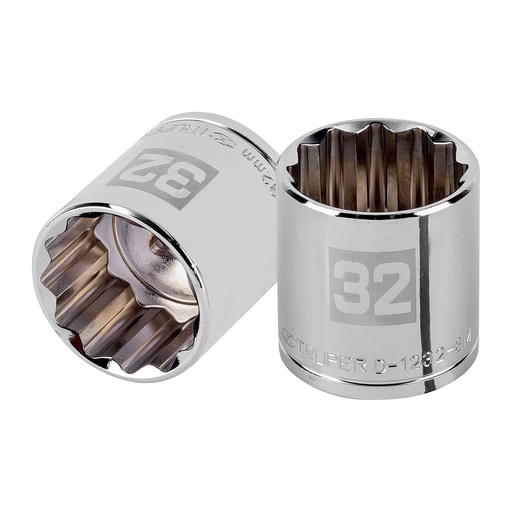 [HC13629] TRUPER DADO 12 PUNTAS D-1232-EM 32MMCUAD 1/2