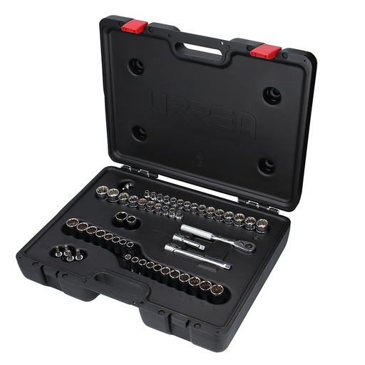 [HC124187] URREA JGO DADOS Y ACCESORIOS 54PZS5200PA 3/8