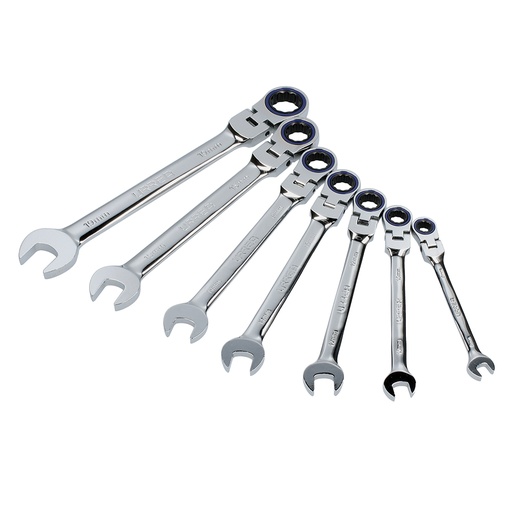 [HC124189] URREA JGO LLAVES COMBINADAS 12MF7M7PZS  DE MATRACA FLEX MM