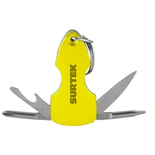 [HC124198] SURTEK MULTI HERRAMIENTA      6EN1 ALUMINIO TIPO LLAVERO