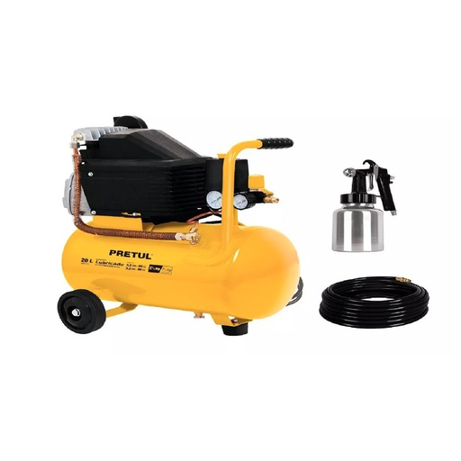 [HC121021] PRETUL PAQ COMPRESOR COMP-KIT20P2.5HP 20L PIST Y MANG