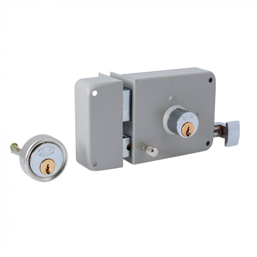 [HC120991] LOCK CERRADURA SOBREPONER     IZQ AC INOX 27CS