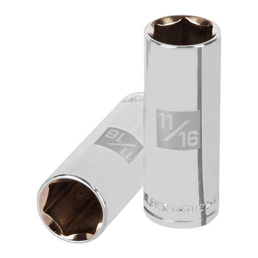 [HC13620] TRUPER DADO 6 PTAS D-3822-HL  11/16LARGO CUADRO 3/8
