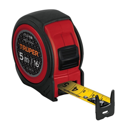 [HC21870] TRUPER FLEXÓMETRO COMPACTO CON GRIP,5 M, CINTA 3/4 FCG-5M