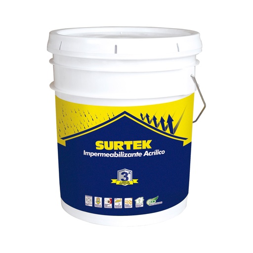 [HC124756] SURTEK IMPERMEABILIZANTE IMB3 19LT BLANCO 3 AÑOS