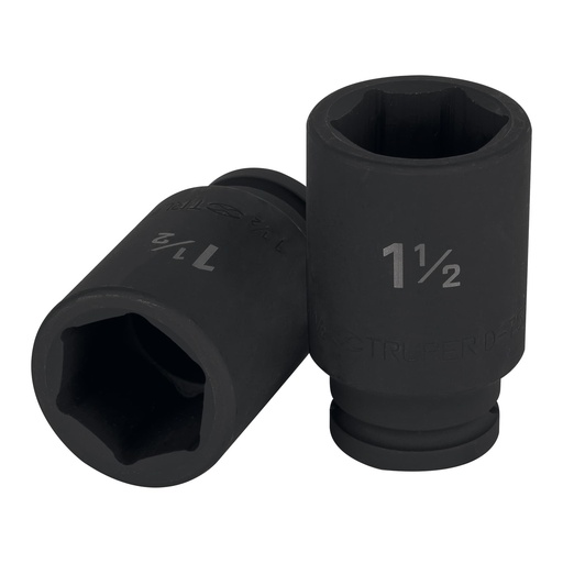 [HC21996] TRUPER DADO IMPACTO LARGO 6   PUNTAS, CUADRO 3/4 DE 1-1/2"