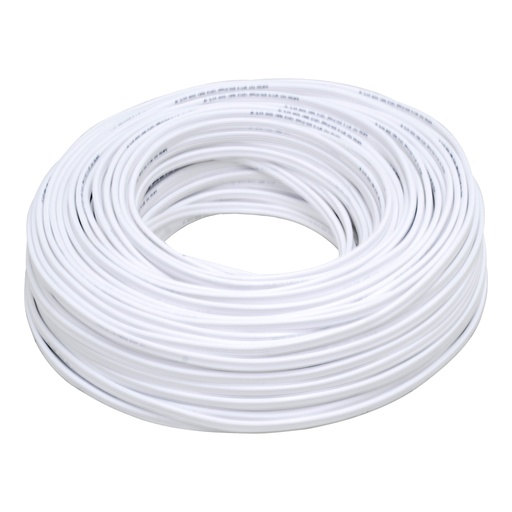 [HC124601] CABLE DE LUZ POT DOBLE DEL #12 BCO  CCA 136952 SURTEK R/100M