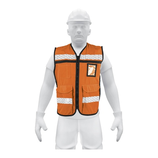 [HC103693] TRUPER CHALECO BRIGADISTA     NARANJA C/CINTA REFLEJ CHS-900