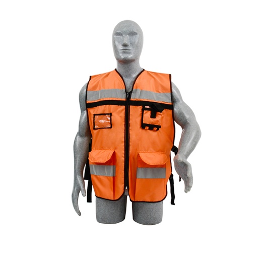 [HC124636] SURTEK CHALECO SUPERV 137591 UNITALLA NARANJA RESISTENTE