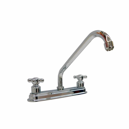 [HC125594] AQUAFLOW MEZCLADORA AQF-1843 P/FREGADERO CROMO CRUCETA