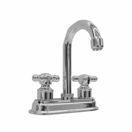 [HC125599] AQUAFLOW MEZCLADORA AQF-1800 P/LAVABO CROMO/ORO CRUCETA