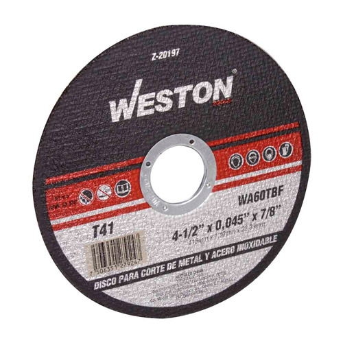 [HC125015] WESTON DISCO DE CORTE Z-20197 4-1/2" A INOX 3/64X7/8 (F41)