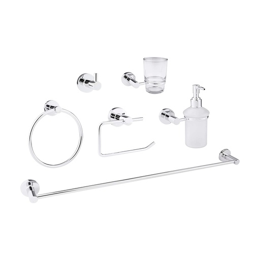 [HC125174] DICA ACCESORIOS P/BAÑO JGO    6PZ CROMO 3200