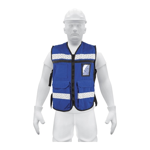 [HC125492] TRUPER CHALECO BRIGADISTA CHS-900ARCINTAS REFLEJA AZUL REY