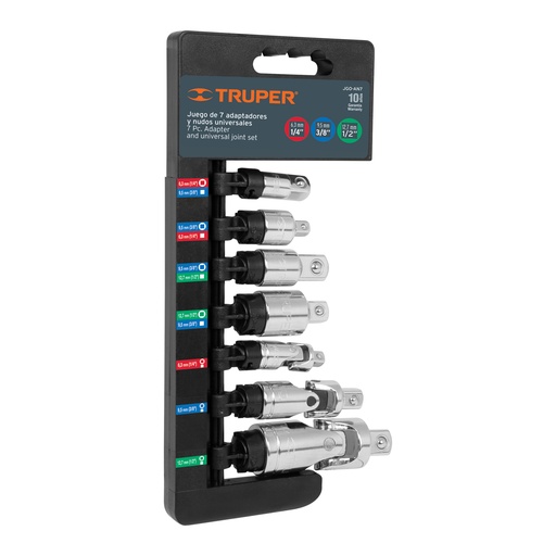 [HC112925] TRUPER JGO ADAPTADORES Y NUDOS 17844UNIVERSAL 7 PZ