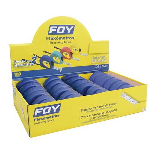 [HC04609] FOY FLEXOMETRO 5MT X 3/4"     AZUL