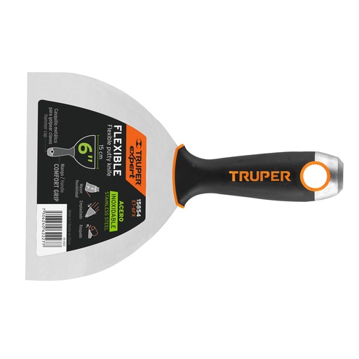 [HC13771] TRUPER ESPATULA ET-6FX 6" FLEXIBLE DE ACERO INOX